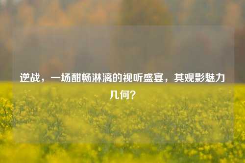 逆战,一场酣畅淋漓的视听盛宴,其观影魅力几何?