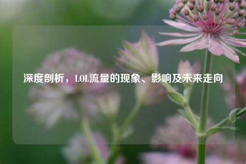 深度剖析，LOL流量的现象、影响及未来走向