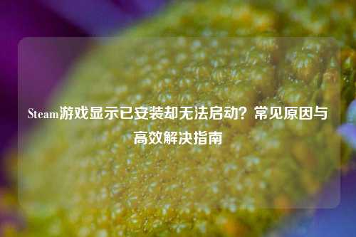 Steam游戏显示已安装却无法启动?常见原因与高效解决指南