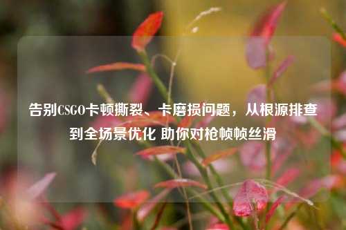 告别CSGO卡顿撕裂、卡磨损问题,从根源排查到全场景优化 助你对枪帧帧丝滑