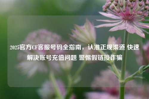 2025官方CF客服号码全指南,认准正规渠道 快速解决账号充值问题 警惕假链接诈骗