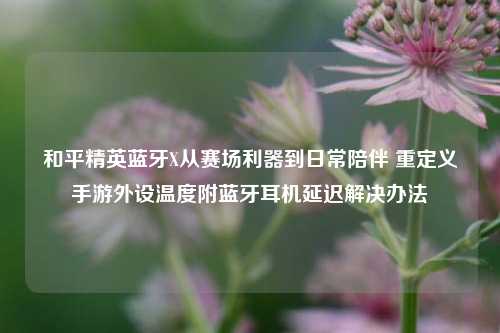 和平精英蓝牙X从赛场利器到日常陪伴 重定义手游外设温度附蓝牙耳机延迟解决办法