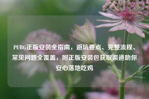 PUBG正版安装全指南,避坑要点、完整流程、常见问题全覆盖,附正版安装包获取渠道助你安心落地吃鸡