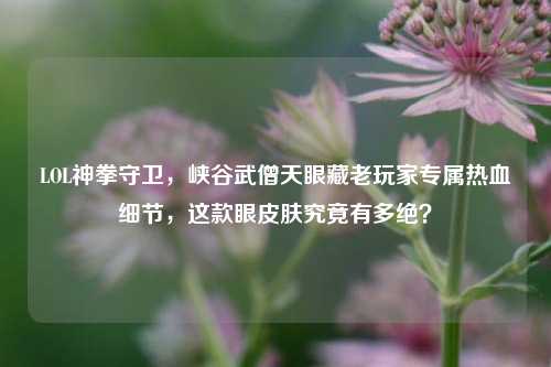 LOL神拳守卫,峡谷武僧天眼藏老玩家专属热血细节,这款眼皮肤究竟有多绝?