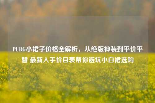 PUBG小裙子价格全解析,从绝版神装到平价平替 最新入手价目表帮你避坑小白裙选购