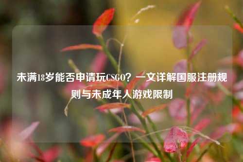未满18岁能否申请玩CSGO?一文详解国服注册规则与未成年人游戏限制