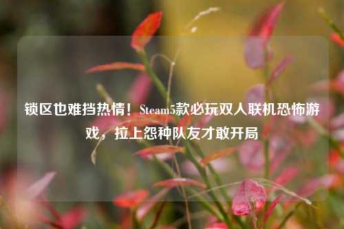 锁区也难挡热情!Steam5款必玩双人联机恐怖游戏,拉上怨种队友才敢开局