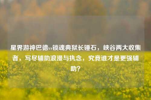 星界游神巴德vs锁魂典狱长锤石,峡谷两大收集者,写尽辅助浪漫与执念,究竟谁才是更强辅助?