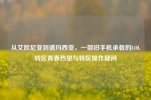 从艾欧尼亚到德玛西亚，一部旧手机承载的LOL转区青春热望与转区操作疑问