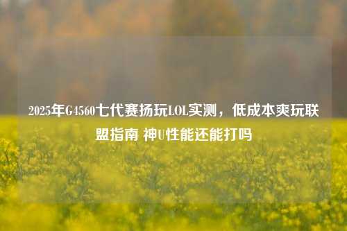 2025年G4560七代赛扬玩LOL实测，低成本爽玩联盟指南 神U性能还能打吗