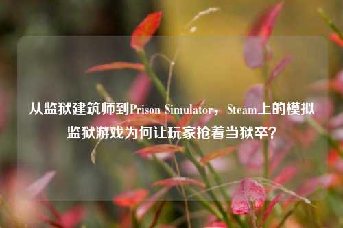 从监狱建筑师到Prison Simulator,Steam上的模拟监狱游戏为何让玩家抢着当狱卒?