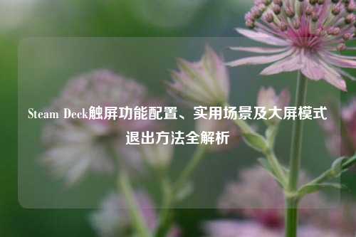 Steam Deck触屏功能配置、实用场景及大屏模式退出方法全解析