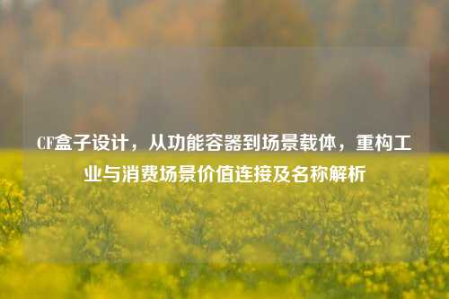 CF盒子设计，从功能容器到场景载体，重构工业与消费场景价值连接及名称解析