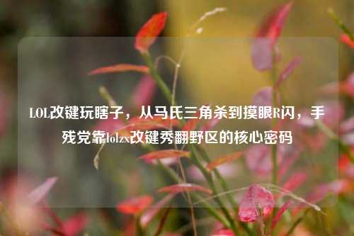 LOL改键玩瞎子,从马氏三角杀到摸眼R闪,手残党靠lolzx改键秀翻野区的核心密码