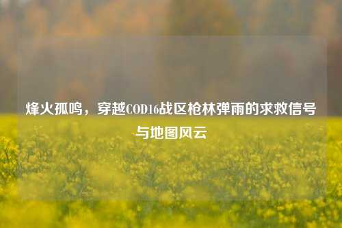 烽火孤鸣，穿越COD16战区枪林弹雨的求救信号与地图风云