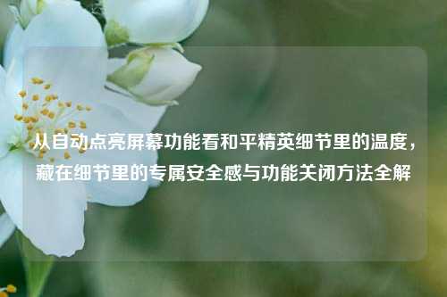 从自动点亮屏幕功能看和平精英细节里的温度，藏在细节里的专属安全感与功能关闭方法全解