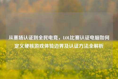从赛场认证到全民电竞，LOL比赛认证电脑如何定义硬核游戏体验边界及认证方法全解析
