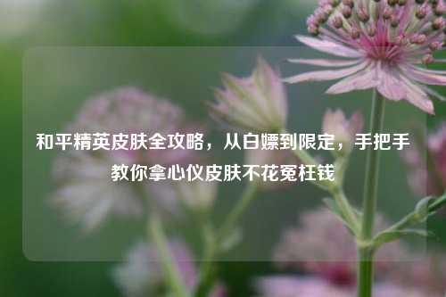 和平精英皮肤全攻略,从白嫖到限定,手把手教你拿心仪皮肤不花冤枉钱