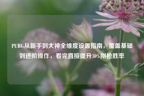 PUBG从新手到大神全维度设置指南，覆盖基础到进阶操作，看完直接提升30%刚枪胜率
