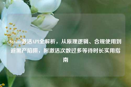 Steam激活API全解析，从原理逻辑、合规使用到避黑产陷阱，附激活次数过多等待时长实用指南