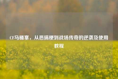 CF马桶塞,从恶搞梗到战场传奇的逆袭及使用教程