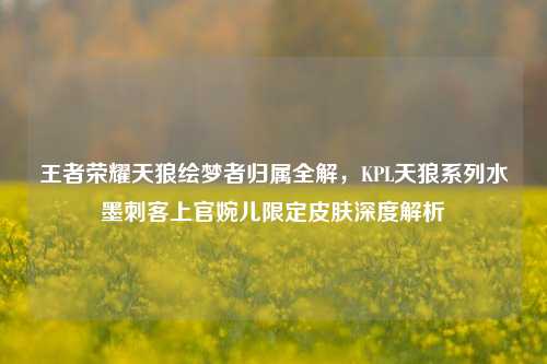 王者荣耀天狼绘梦者归属全解,KPL天狼系列水墨刺客上官婉儿限定皮肤深度解析