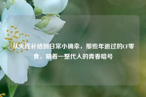 从火线补给到日常小确幸,那些年追过的CF零食,藏着一整代人的青春暗号