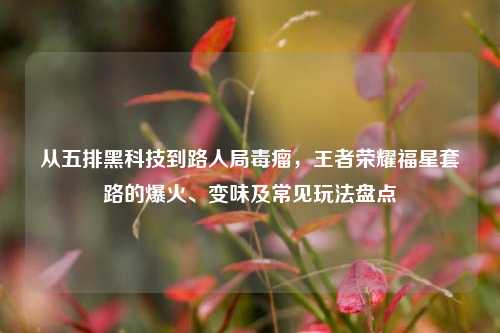 从五排黑科技到路人局毒瘤,王者荣耀福星套路的爆火、变味及常见玩法盘点