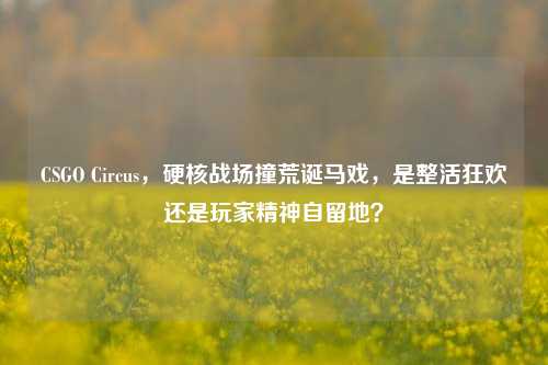 CSGO Circus,硬核战场撞荒诞马戏,是整活狂欢还是玩家精神自留地?