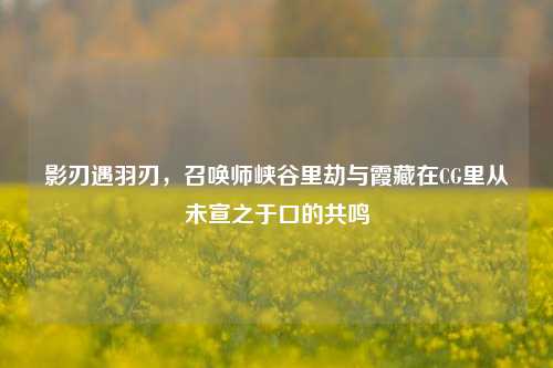 影刃遇羽刃，召唤师峡谷里劫与霞藏在CG里从未宣之于口的共鸣