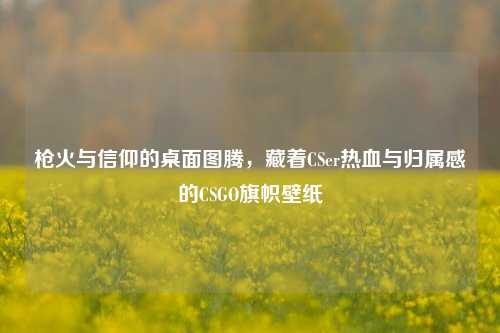 枪火与信仰的桌面图腾,藏着CSer热血与归属感的CSGO旗帜壁纸