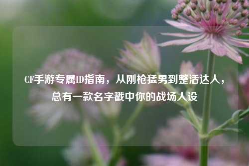 CF手游专属ID指南,从刚枪猛男到整活达人,总有一款名字戳中你的战场人设