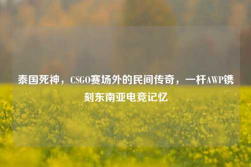 泰国死神,CSGO赛场外的民间传奇,一杆AWP镌刻东南亚电竞记忆
