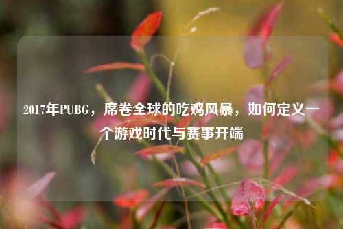 2017年PUBG,席卷全球的吃鸡风暴,如何定义一个游戏时代与赛事开端
