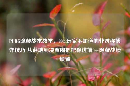 PUBG隐藏战术教学,90%玩家不知道的非对称博弈技巧 从落地到决赛圈把把稳进前3+隐藏战绩设置