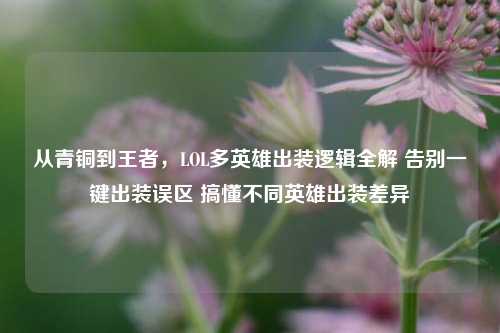 从青铜到王者,LOL多英雄出装逻辑全解 告别一键出装误区 搞懂不同英雄出装差异