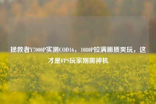 拯救者Y7000P实测COD16,1080P拉满画质爽玩,这才是FPS玩家刚需神机