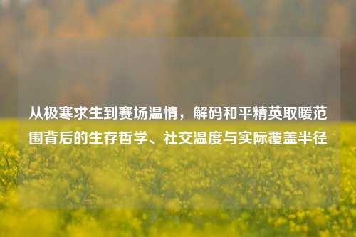 从极寒求生到赛场温情，解码和平精英取暖范围背后的生存哲学、社交温度与实际覆盖半径