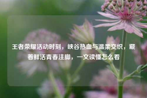 王者荣耀活动时刻，峡谷热血与温柔交织，藏着鲜活青春注脚，一文读懂怎么看