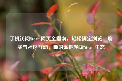 手机访问Steam网页全指南,轻松搞定浏览、购买与社区互动,随时随地畅玩Steam生态