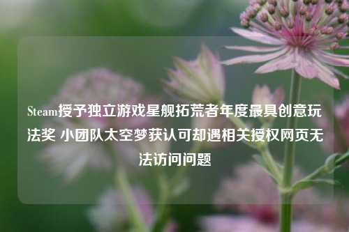 Steam授予独立游戏星舰拓荒者年度最具创意玩法奖 小团队太空梦获认可却遇相关授权网页无法访问问题