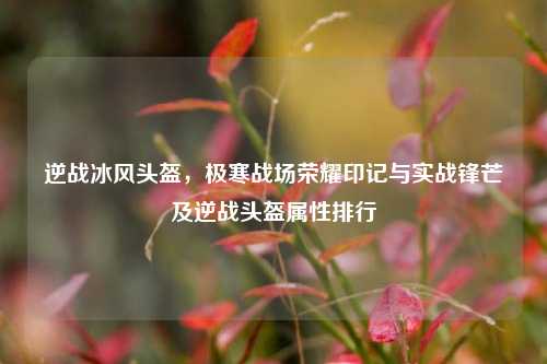 逆战冰风头盔,极寒战场荣耀印记与实战锋芒及逆战头盔属性排行