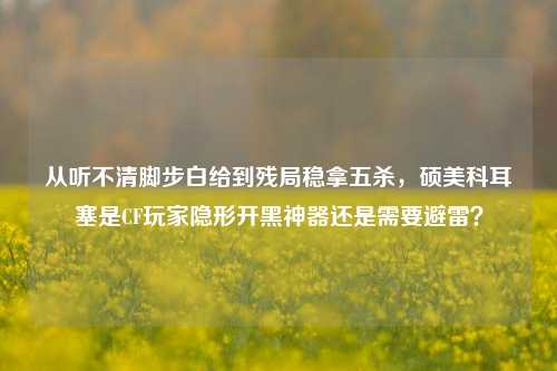 从听不清脚步白给到残局稳拿五杀,硕美科耳塞是CF玩家隐形开黑神器还是需要避雷?