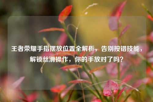 王者荣耀手指摆放位置全解析,告别按错技能,解锁丝滑操作,你的手放对了吗?