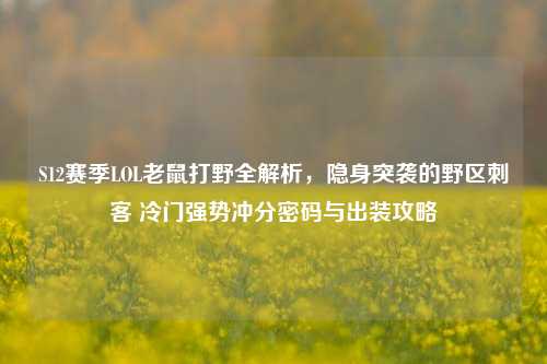 S12赛季LOL老鼠打野全解析,隐身突袭的野区刺客 冷门强势冲分密码与出装攻略