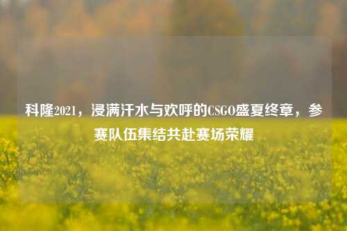 科隆2021,浸满汗水与欢呼的CSGO盛夏终章,参赛队伍集结共赴赛场荣耀