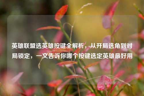 英雄联盟选英雄按键全解析,从开局选角到对局锁定,一文告诉你哪个按键选定英雄最好用