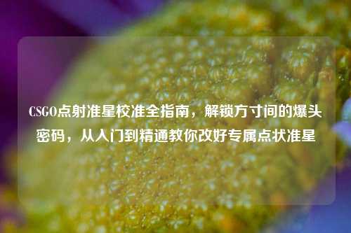 CSGO点射准星校准全指南,解锁方寸间的爆头密码,从入门到精通教你改好专属点状准星