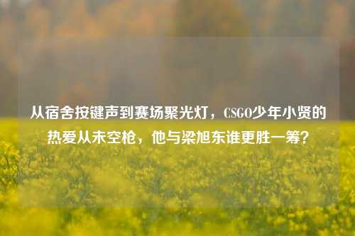 从宿舍按键声到赛场聚光灯,CSGO少年小贤的热爱从未空枪,他与梁旭东谁更胜一筹?