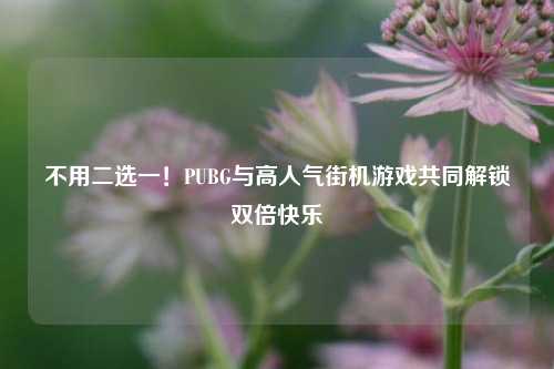 不用二选一！PUBG与高人气街机游戏共同解锁双倍快乐